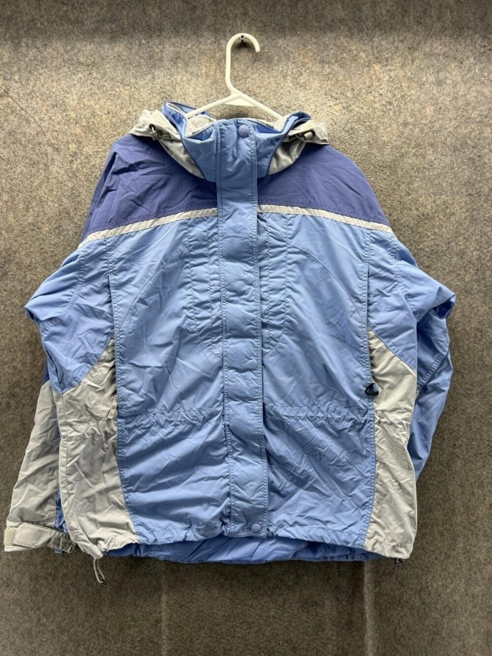 Columbia Jacket Womens XL Blue Interchange 3-in-1 Hooded Full Zip Ski Snowboard